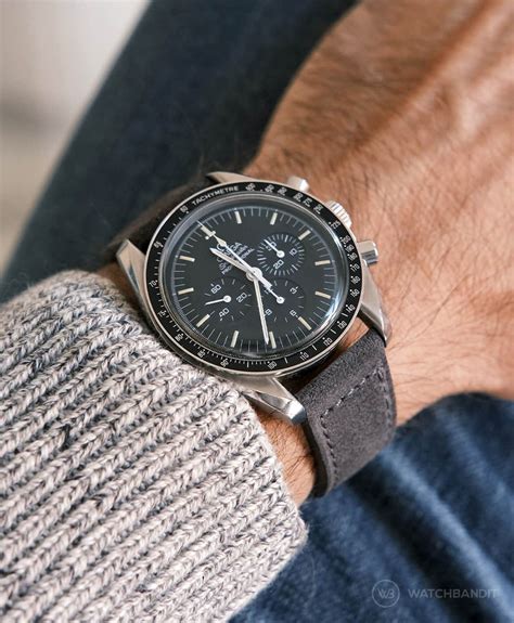 omega speedmaster leather strap for sale|genuine omega leather strap.